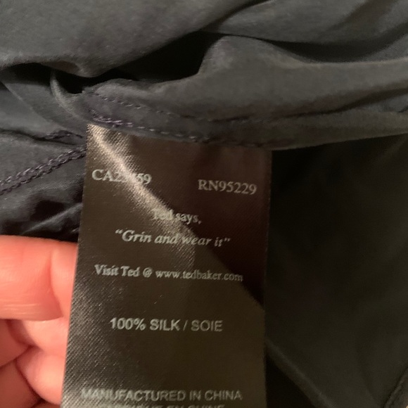 Ted Baker Navy Silk sleeveless top - Picture 6 of 6